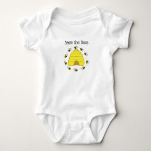 Save the Bees Baby Girl One Piece Infant Outfit Bodysuit