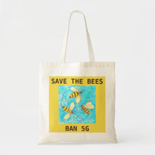 Save the Bees, Ban 5G tote Bag