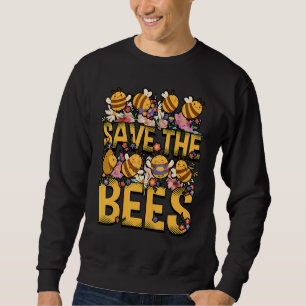 Save the bees Beekeeper cute honey bee costume whi Sweatshirt
