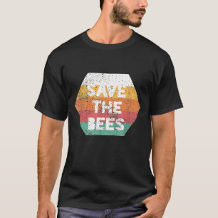 Save The Bees Beekeeper Vintage Retro Saying Quote T-Shirt