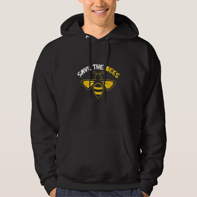 Save The Bees Beekeeping Beekeeper Honeybee Hoodie (Front)