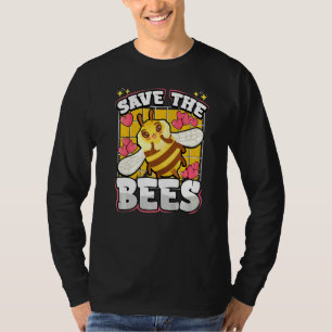 Save The Bees Bumblebee Honeybee Cute Bee Keeping T-Shirt