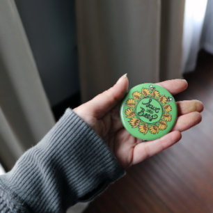 Save the Bees Earth day 6 Cm Round Badge