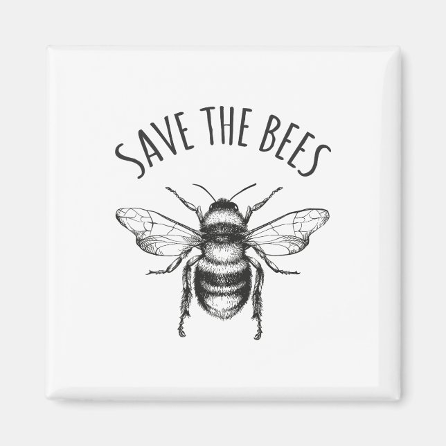Save The Bees Earth Day Save Our Planet Environmen Magnet (Front)