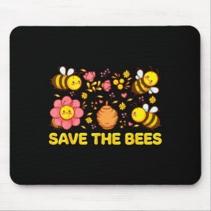 Save The Bees Earth Day Save Our Planet Environmen Mouse Pad