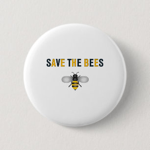 Save The Bees Earth Day Save The Planet Gift  6 Cm Round Badge