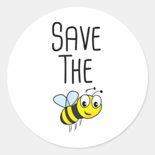 Save The Bees - Environmental Protection Bee Beeke Classic Round Sticker