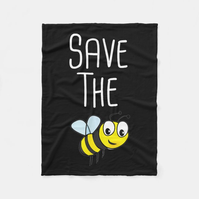 Save The Bees - Environmental Protection Bee Beeke Fleece Blanket (Front)