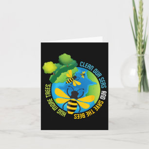Save The Bees - Environmental Protection Earth Day Card