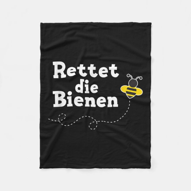 Save The Bees Environmental Protection For Beekeep Fleece Blanket (Front)