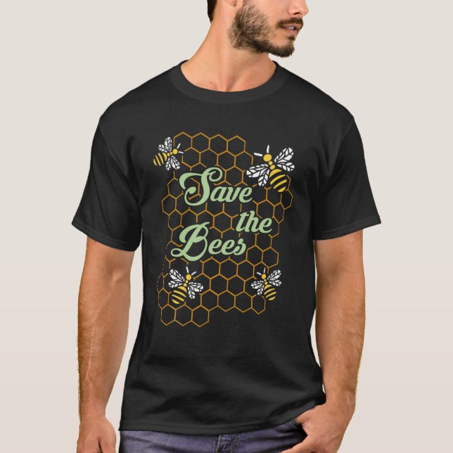 SAVE THE BEES HELP BEEKEEPER T-Shirt (Front)