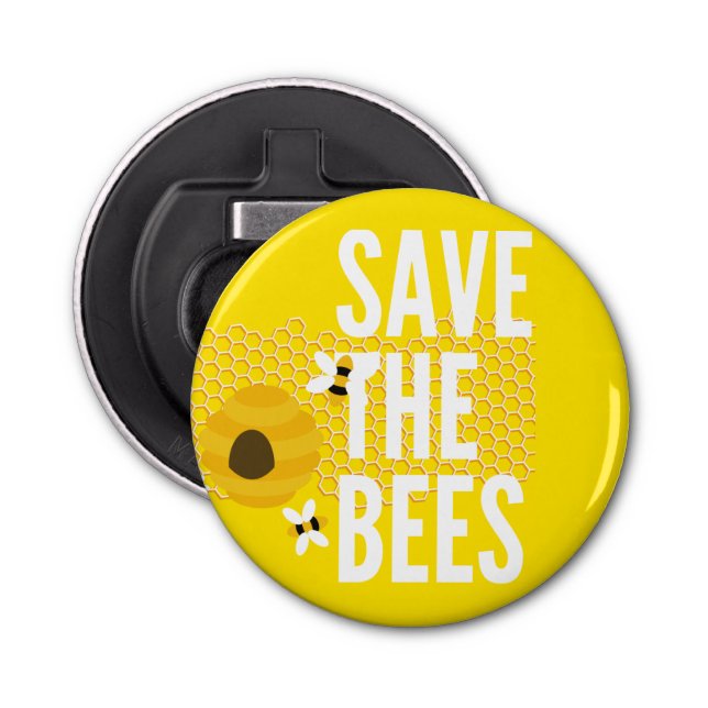 SAve The Bees HONEYCOMB Honey POT Bottle Opener (Front)