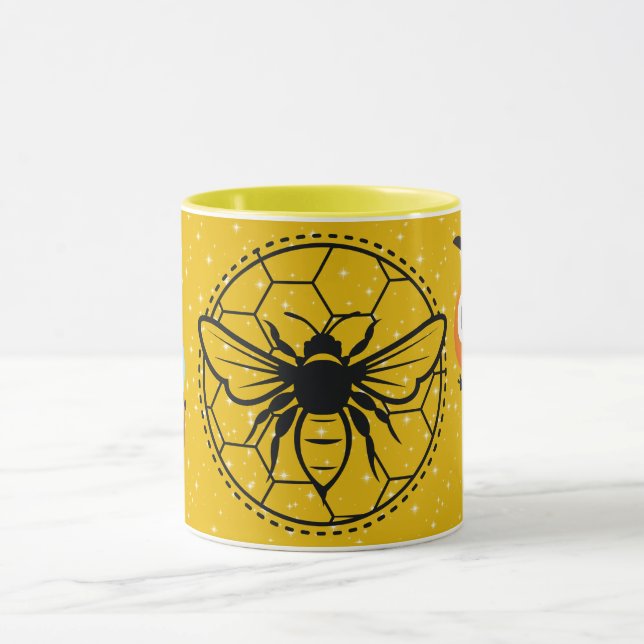 Save the Bees Inspirational Bee Honey Lover Gift  Mug (Center)