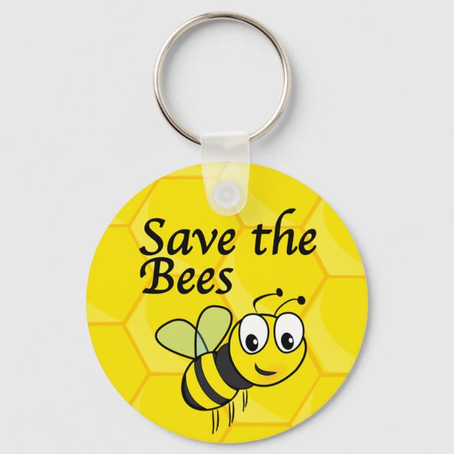 Save the Bees Key Ring (Front)