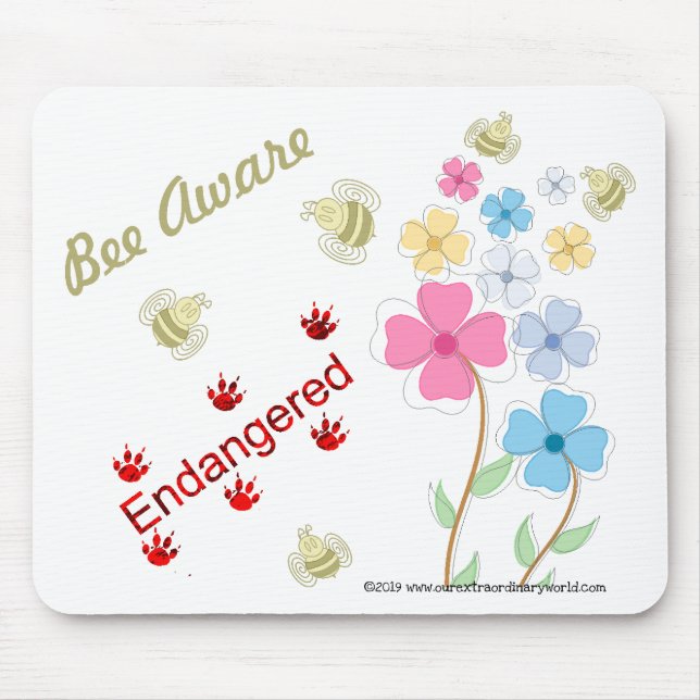 Save the Bees Mouse Pad (Front)