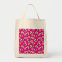 Save the bees on pink floral background