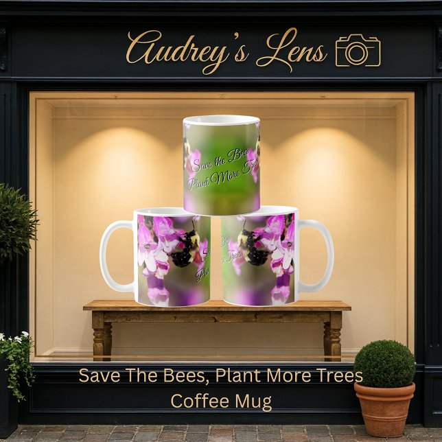Save The Bees, Plant More Trees Coffee Mug (Creator Uploaded)
