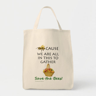 Save The Bees Together Grocery Bag