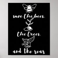 Save The Bees Trees And Seas Environmental Day Ear