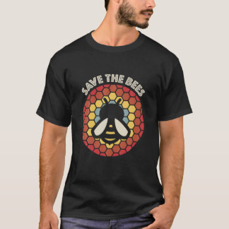 Save The Bees  With Bee Graphic T-Shirt