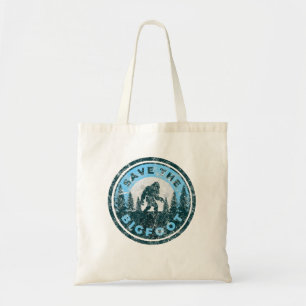 Save the Bigfoot Hunter Cryptozoology Yeti Tote Bag