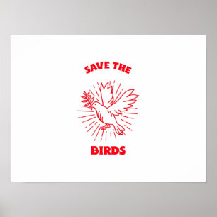 Save the birds poster