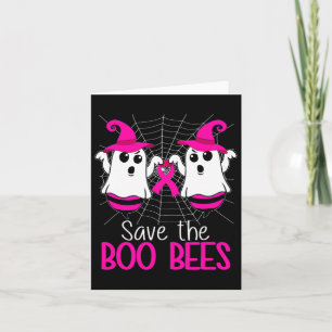 Save The Boo Bees Breast Cancer Awareness Hallowee Card