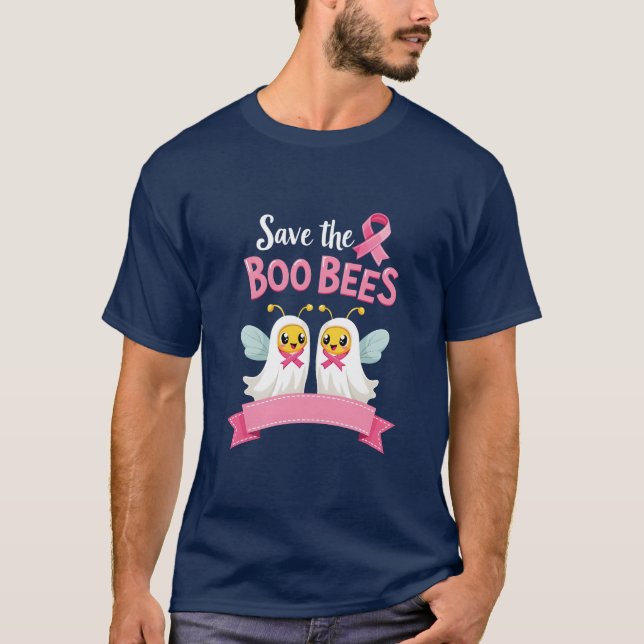 Save the Boo Bees - Breast Cancer Awareness T-Shirt (Front)