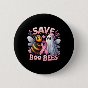 Save The Boo Bees Breast Cancer Warrior Halloween 6 Cm Round Badge