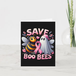 Save The Boo Bees Breast Cancer Warrior Halloween  Card