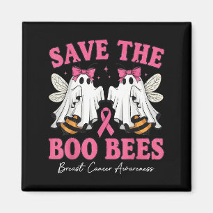 Save The Boo Ghost Bees Breast Cancer Awareness Wo Magnet