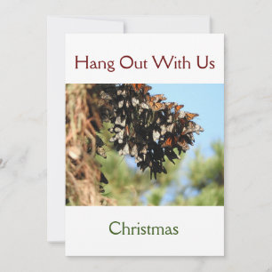 Save the Butterflies Christmas Invitation Card