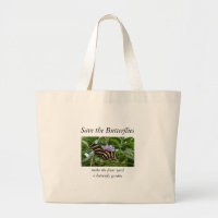 Save the Butterflies Large Tote