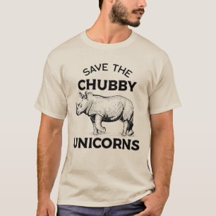 Save The Chubby Unicorn - Funny Rhino Conservation T-Shirt