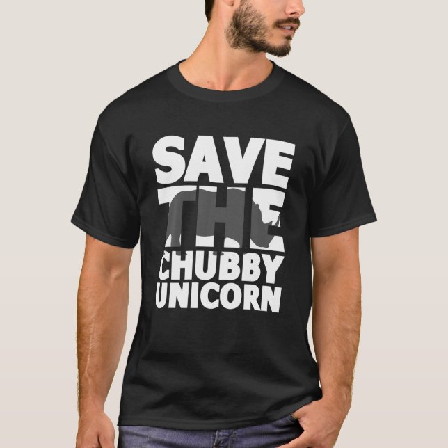 Save The Chubby Unicorn Rhino Africa Safari  Rhino T-Shirt (Front)