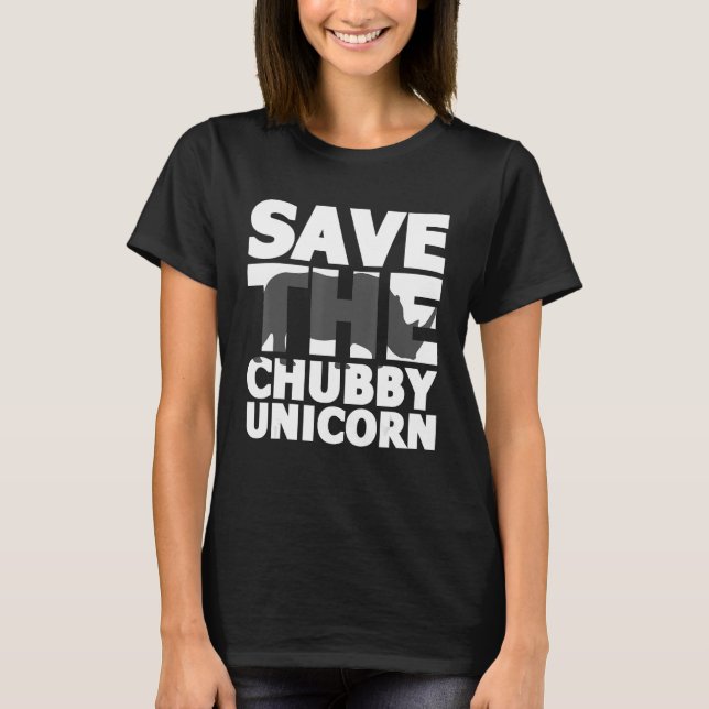 Save The Chubby Unicorn Rhino Africa Safari Rhinoc T-Shirt (Front)