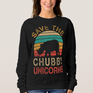 Save The Chubby Unicorn Rhino Animal Sweatshirt