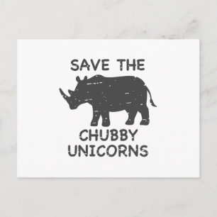 Save the chubby unicorns - Choose background colou Postcard