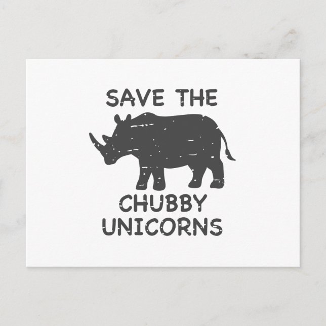Save the chubby unicorns - Choose background colou Postcard (Front)