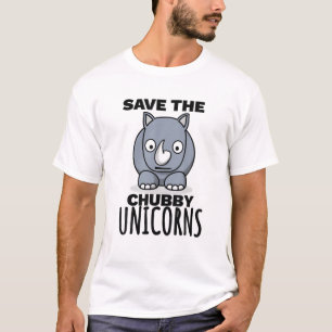 Save The Chubby Unicorns, Funny Rhino Lovers T-Shirt