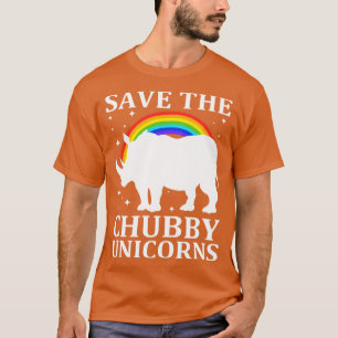 Save The Chubby Unicorns Funny Rhino T-Shirt