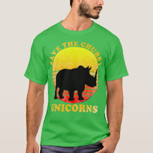 Save The Chubby Unicorns Tee Weathered Distressed