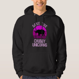 Save The Chubby Unicorns Vintage Colours Distresse Hoodie