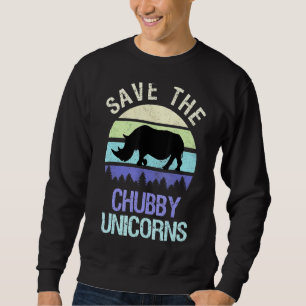 Save The Chubby Unicorns Vintage Colours Distresse Sweatshirt