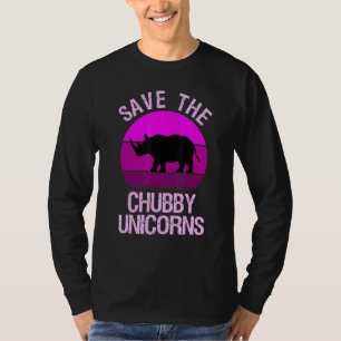 Save The Chubby Unicorns Vintage Colours Distresse T-Shirt