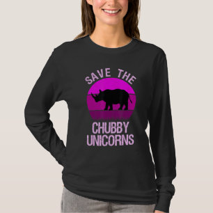 Save The Chubby Unicorns Vintage Colours Distresse T-Shirt
