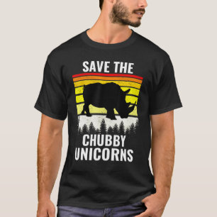 Save The Chubby Unicorns Vintage Colours Distresse T-Shirt