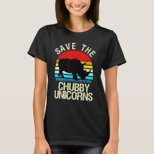 Save The Chubby Unicorns Vintage Rhino 3 T-Shirt