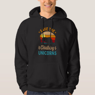 Save The Chubby Unicorns Vintage Rhino Animal Ri Hoodie