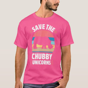 Save The Chubby Unicorns Vintage  Rhino Animal Rig T-Shirt